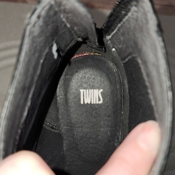 Camper Twins Black Booties Blue and Green Block‎ Heels Size 35 - Picture 6 of 16